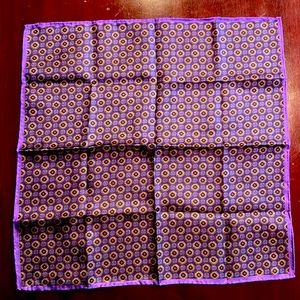 Robert Graham Purple Pocket Square NEW